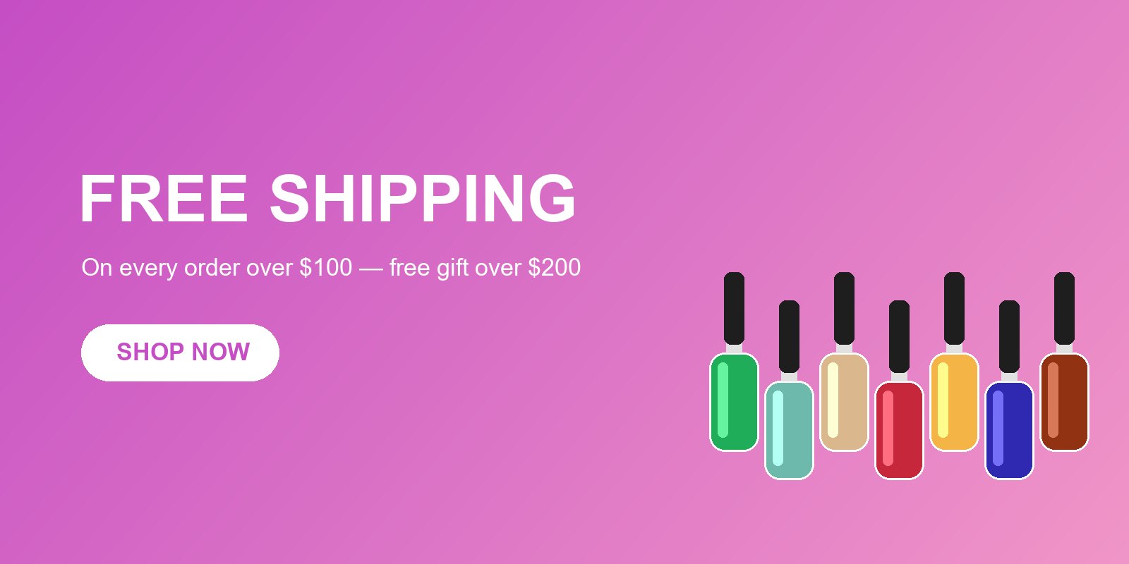 Free shipping for orders over $100