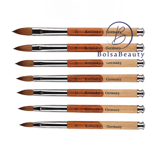 Excel - Acrylic Brush Kolinsky Germany + Crimped  (#8 - #22)