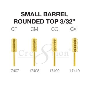 Cre8tion - Gold Carbide Bit - Small Barrel - Round Top 3/32