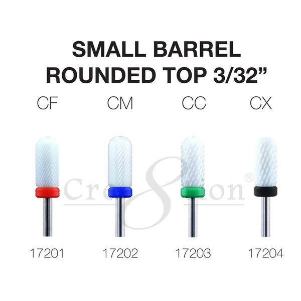 Cre8tion - Ceramic Small Barrel Bit - Rounded Top 3/32
