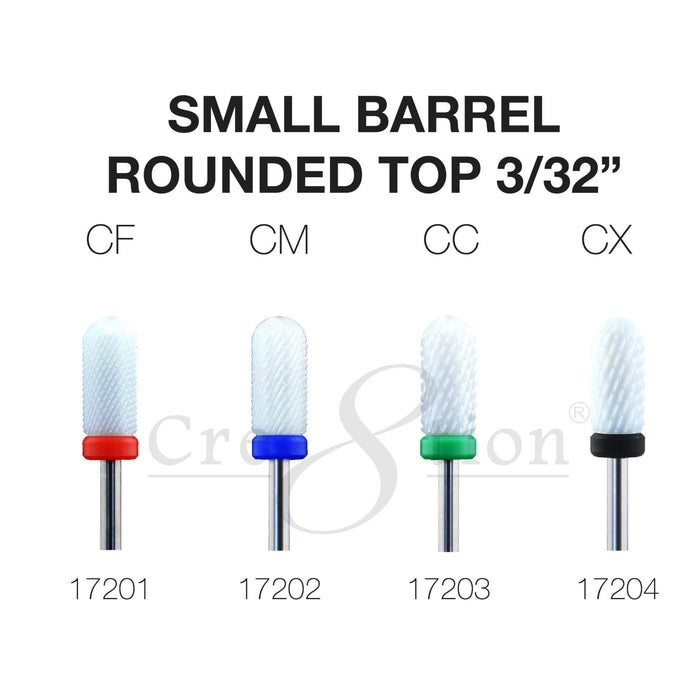 Cre8tion - Ceramic Small Barrel Bit - Rounded Top 3/32