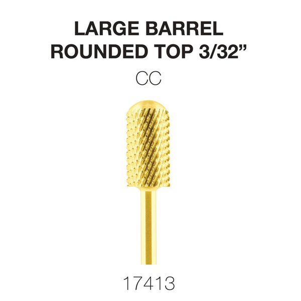 Cre8tion - Gold Carbide Bit - Small Barrel - Round Top 3/32