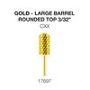 Cre8tion - Gold Carbide Bit - Small Barrel - Round Top 3/32