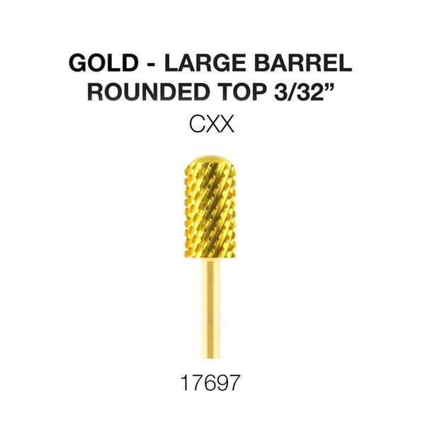 Cre8tion - Gold Carbide Bit - Small Barrel - Round Top 3/32