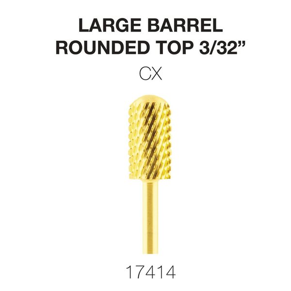 Cre8tion - Gold Carbide Bit - Small Barrel - Round Top 3/32