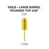 Cre8tion - Gold Carbide Bit - Small Barrel - Round Top 3/32