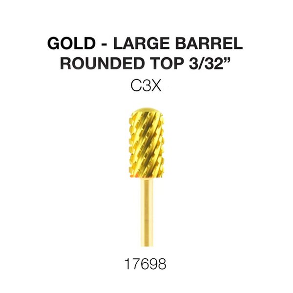 Cre8tion - Gold Carbide Bit - Small Barrel - Round Top 3/32