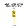 Cre8tion - Gold Carbide Bit - Small Barrel - Round Top 3/32
