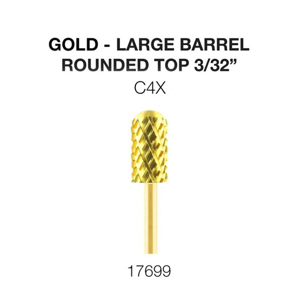 Cre8tion - Gold Carbide Bit - Small Barrel - Round Top 3/32