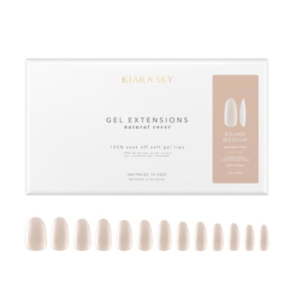 Kiara Sky - Gel X Tips: Natural Round (XS, S, M)