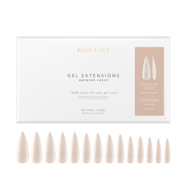 Kiara Sky - Gel X Tips: Natural Stiletto (M, L, XL, XXL) Kiara Sky - Gel X Tips: Natural Stiletto (M, L, XL, XXL)