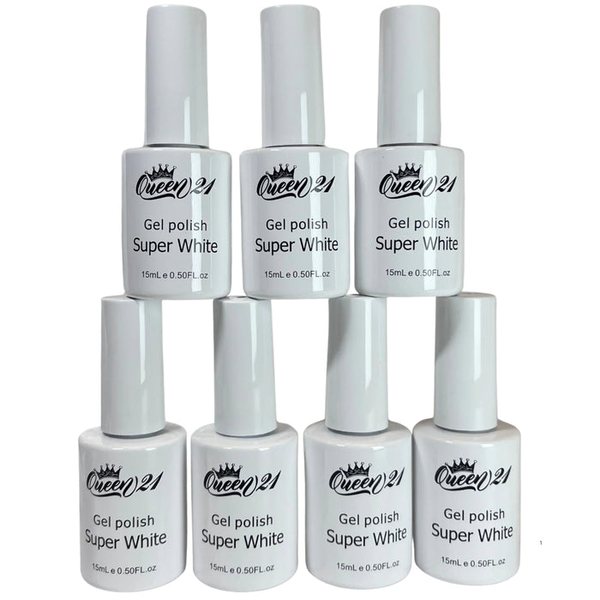 Queen21 - Gel Polish Super White, Super Black (15ml)