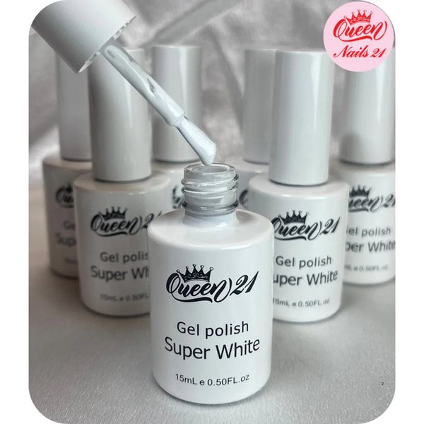 Queen21 - Gel Polish Super White, Super Black (15ml)