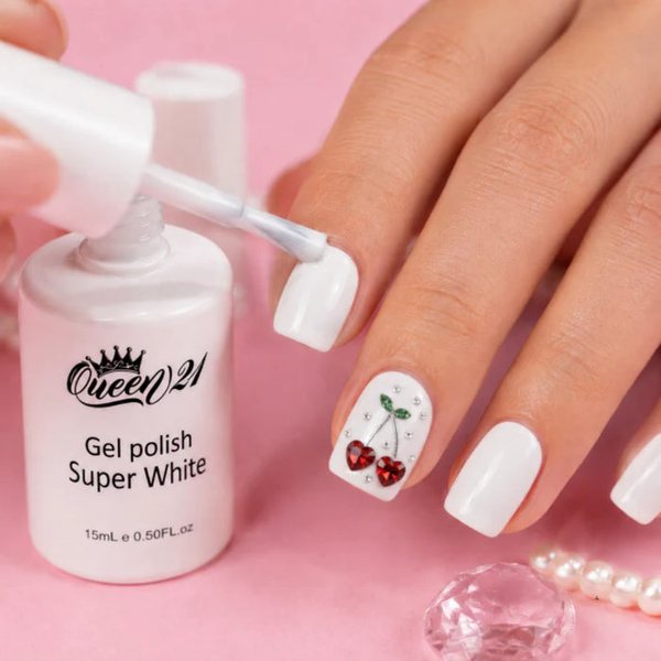 Queen21 - Gel Polish Super White, Super Black (15ml)