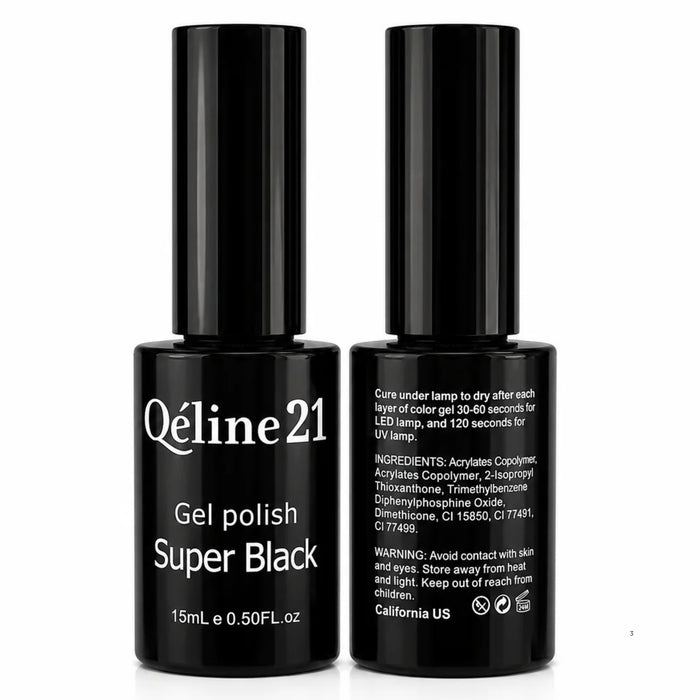 Queen21 - Gel Polish Super White, Super Black (15ml)