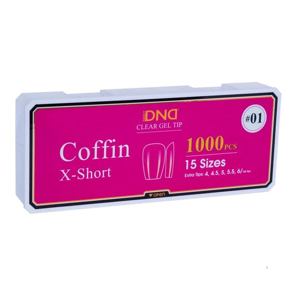 DND - Soft Gel Tips 1000pcs - Coffin (XS, S, M, L, XL) DND - Soft Gel Tips 1000pcs - Coffin (XS, S, M, L, XL)