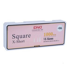 DND - Soft Gel Tips 1000pcs - Square (XS, S, M, L, XL)