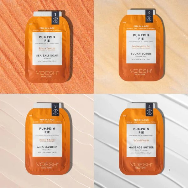 VOESH - Deluxe Pedicure 4in1 Case 50pcs - Pumpkin Pie VOESH - Deluxe Pedicure 4in1 Case 50pcs - Pumpkin Pie