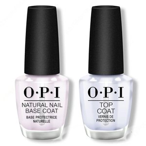 OPI - Natural Nail Base Coat, Top Coat, Duo (15ml)